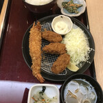 Washoku Resutoran Tonden - 海老・牡蠣フライ定食　まみこまみこ