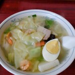 萬来軒 - 五目ワンタン麺