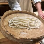 銀座 しのはら - この日に打たれたという自家製麺