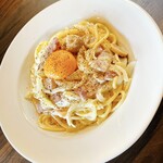 beer cafe へルック - 太麺 カルボナーラ