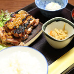 Chicken soy sauce koji charcoal grilled set meal