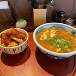 白川製麺所 - 大阪ソースカツ丼+カレーうどん大盛890円