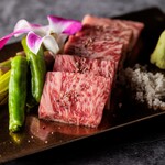 Stone grilled wagyu sirloin