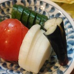 もつ焼 まるい - お新香