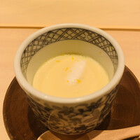 鮨　いの - ● 先付：愛南町フグ白子入り茶碗蒸し