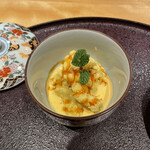 馳走 啐啄一十  - 安納芋だらけアイス　ミント乗せ