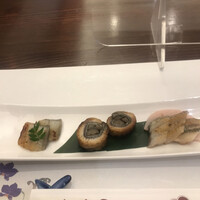 入谷鬼子母神門前のだや - うなぎ珍味三点盛り１８４８円。西京焼き、八幡巻き、一夜干し。それぞれの特長が良くわかり、とても美味しくいただきました（╹◡╹）