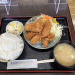 丸福 - 生カキフライ定食