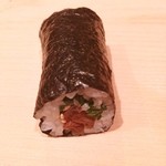 すし 豊倉 - かんぴょう巻は
      ワサビを効かせて
      四つ切りで(￣▽￣)
      