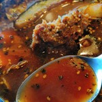 アジアンスープカリー べす - 2022/2  フイッシュフライ＆焼チーズカリーダブル、スパイスジンジャースープ