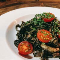 スパゲティー　イカ墨