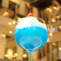 Blue hawaii soda Float