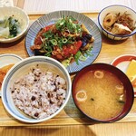 さち福や - 鶏の唐揚香味ダレ定食1180円