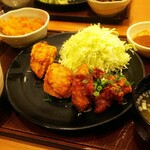 とんから亭 - から揚げ合い盛り定食