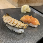 Sushidoko Narita - アワビ、赤貝