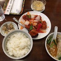 三和楼 - ランチメニュー 酢豚定食