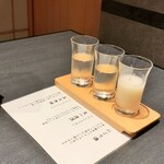 エクシブ 鳥羽別邸 - 利き酒。天上典雅が美味しかった。