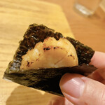 天ぷら たけうち - ホタテの磯部焼き