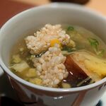託正 - 椎茸の挟み揚げとおこげ