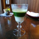 花仙庵 仙仁温泉 岩の湯 - ウエルカム抹茶と甘酒の二層