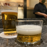 焼き鳥 とき - 通常の1度注ぎと飲み比べると違いがわかる
