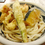 しんぺいうどん - とり天ぶっかけ（温）のアップ