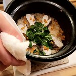 馬車道 大かわ - 鯛とカラスミ　三つ葉ご飯