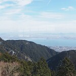 比叡山峰道レストラン - レストラン内からの景色、琵琶湖！
