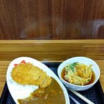 かしわや - カツカレー&汁入りかき揚げ  byミポリン