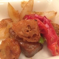 香桃 - 和牛肉、フォアグラ、野菜のブラックビーンズソース炒め♪