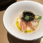 テアトロ ディ マッサ - ずわい蟹とキャビアのせ根セロリのふらん。激ウマし！