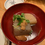 夜ノ焼魚 ちょーちょむすび - お通し＠2021/12