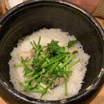 夜ノ焼魚 ちょーちょむすび - 【かきとセリの土鍋ごはん】◎2021/12