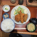焼魚食堂　魚角 - ミックスフライ定食　960円