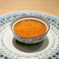 肉割烹 岡田前 - 松阪牛出汁のコンソメフラン茶碗蒸し~いくら~