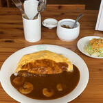 カレーハウス　Kojika - 料理写真:エビカレー辛口¥950トッピングにオムレツ¥150