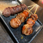 Kushiyaki Rakushu Moja - 肉トマト