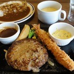 ステーキガスト - 日替わりランチ ￥699 (1) ハンバーグ＆エビフライ