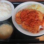 ホワイトハウス - イタリアンチキンカツ定食（トマトソース添え）¥830-