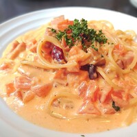 タンテ グラッツィェ - 【ランチ】ベーコンと生トマトの軽いクリームのスパゲッティ(810円)