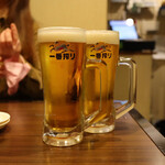 黒毛和牛とタンとハラミ 焼肉ごりちゃん - 生ビール(528円)