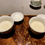 茶禅華 - ２種類の杏仁豆腐