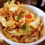 麦屋 　かき揚げ天と半熟玉子天on