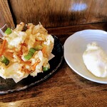 麦屋 - 麦屋 　かき揚げ180円　半熟玉子天120円