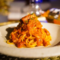 ベーコンのアマトリチャーナ