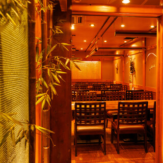 落ち着いた和の空間で、旬の味覚とともに・個室席（最大70名）