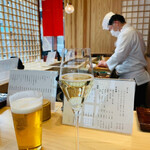 立喰鮨 銀座おのでら - 生ビール、スパークリング