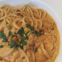 メルジェリーナ - ウニのトマトクリームパスタ。200点満点の美味しさ。