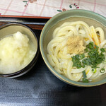 純手打ち讃岐うどん 土三寒六 - 釜玉うどんと大根おろし