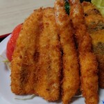 松葉食堂 - サヨリ、エビ✕2